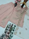 DESIGNER NATURAL SILK EMBROIDERY SEQUENCE WORK TOP PALAZZO WITH DUPATTA FESTIVE WEAR WHOLESALE PRICE ETHNIC GARMENT (3)