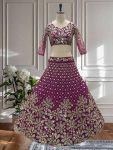 DESIGNER NET EMBROIDERY SEQUENCE DESIGN WORK LEHENGA CHOLI WITH DUPATTA WEDDING WEAR WHOLESALE PRICE ETHNIC GARMENT (11)