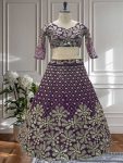 DESIGNER NET EMBROIDERY SEQUENCE DESIGN WORK LEHENGA CHOLI WITH DUPATTA WEDDING WEAR WHOLESALE PRICE ETHNIC GARMENT (1)