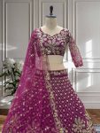 DESIGNER NET EMBROIDERY SEQUENCE DESIGN WORK LEHENGA CHOLI WITH DUPATTA WEDDING WEAR WHOLESALE PRICE ETHNIC GARMENT (11)