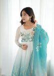 DESIGNER ORGANZA SILK PRINT WORK WITH ZARI FLOWER OUTING WORK GOWN BOTTOM WITH DUPATTA PARTY WEAR WHOLESALE PRICE ETHNIC GARMENT (3)