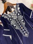 DESIGNER RAYON COTTON THREAD WITH REAL MIRROR OUTING WITH FANCY LACE BORDER WORK KURTI PALAZZO SET FESTIVE WEAR WHOLESALE PRICE ETHNIC GARMENT (2)