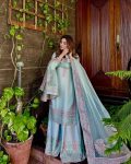 DESIGNER ROMAN SILK EMBROIDERY WORK TOP PALAZZO WITH DUPATTA FESTIVE WEAR WHOLESALE PRICE ETHNIC GARMENT (3)
