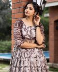 DESIGNER SOFT SILK FLORAL PRINT WITH JACQUARD BORDER WORK GOWN FESTIVE WEAR WHOLESALE PRICE ETHNIC GARMENT (10)