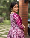 DESIGNER SOFT SILK FLORAL PRINT WITH JACQUARD BORDER WORK GOWN FESTIVE WEAR WHOLESALE PRICE ETHNIC GARMENT (2)