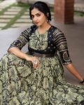 DESIGNER SOFT SILK FLORAL PRINT WITH JACQUARD BORDER WORK GOWN FESTIVE WEAR WHOLESALE PRICE ETHNIC GARMENT (6)