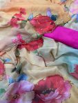DESIGNER TABBY SILK FLORAL PRINT WITH CUTDANA AND PEARLS HANDWORK SAREE WITH UNSTITCHED BLOUSE PARTY WEAR WHOLESALE PRICE ETHNIC GARMENT (4)