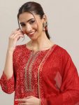 DESIGNER VISCOSE EMBROIDERY WORK TOP BOTTOM WITH DUPATTA FESTIVE WEAR WHOLESALE PRICE ETHNIC GARMENT (4)