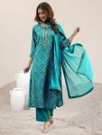DESIGNER VISCOSE EMBROIDERY WORK TOP BOTTOM WITH DUPATTA FESTIVE WEAR WHOLESALE PRICE ETHNIC GARMENT (9)