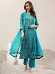 DESIGNER VISCOSE EMBROIDERY WORK TOP BOTTOM WITH DUPATTA RAMA