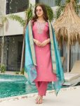 DESIGNER VISCOSE SILK EMBROIDERY WORK TOP BOTTOM WITH DUPATTA FESTIVE WEAR WHOLESALE PRICE ETHNIC GARMENT (5)