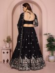 FABULOUS GEORGETTE EMBROIDERY WORK LEHENGA CHOLI WITH DUPATTA WEDDING WEAR WHOLESALE PRICE ETHNIC GARMENT (9)