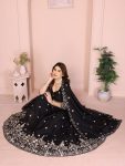 FABULOUS GEORGETTE EMBROIDERY WORK LEHENGA CHOLI WITH DUPATTA WEDDING WEAR WHOLESALE PRICE ETHNIC GARMENT (9)
