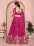 FABULOUS GEORGETTE EMBROIDERY WORK LEHENGA CHOLI WITH DUPATTA WEDDING WEAR WHOLESALE PRICE ETHNIC GARMENT (3)