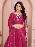 FABULOUS GEORGETTE EMBROIDERY WORK LEHENGA CHOLI WITH DUPATTA WEDDING WEAR WHOLESALE PRICE ETHNIC GARMENT (3)