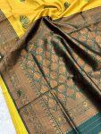 FANCY BANARASI SILK WEAVING WORK SAREE WITH UNSTITCHED BLOUSE WEDDING WEAR WHOLESALE PRICE ETHNIC GARMENT (15)