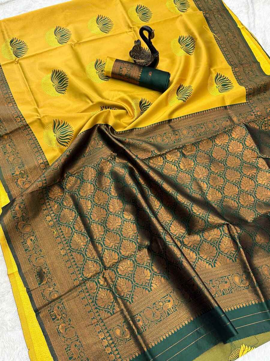 FANCY BANARASI SILK WEAVING WORK SAREE WITH UNSTITCHED BLOUSE WEDDING WEAR WHOLESALE PRICE ETHNIC GARMENT (16)