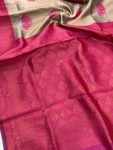 FANCY BANARASI SILK WEAVING WORK SAREE WITH UNSTITCHED BLOUSE WEDDING WEAR WHOLESALE PRICE ETHNIC GARMENT (1)