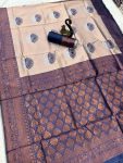 FANCY BANARASI SILK WEAVING WORK SAREE WITH UNSTITCHED BLOUSE PURPLE