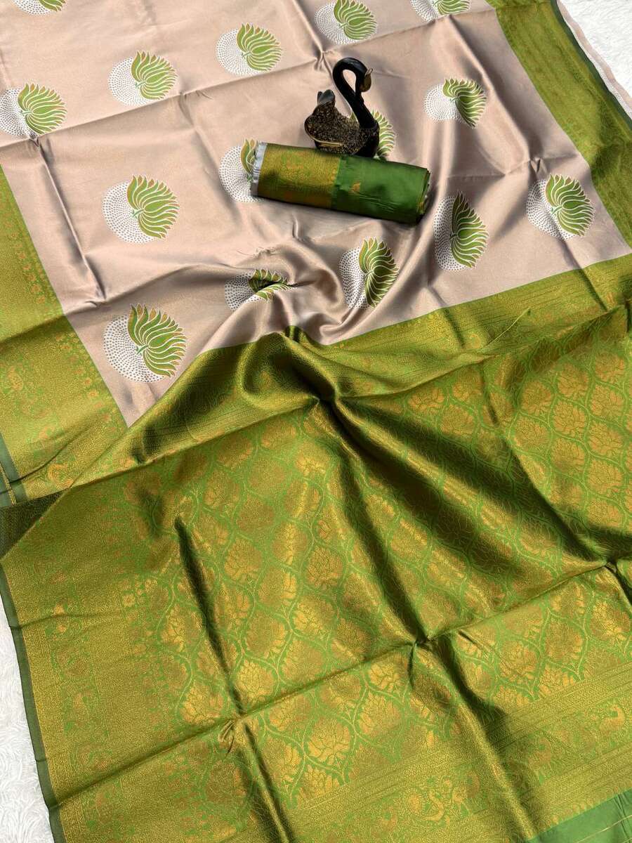 FANCY BANARASI SILK WEAVING WORK SAREE WITH UNSTITCHED BLOUSE WEDDING WEAR WHOLESALE PRICE ETHNIC GARMENT (8)