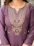 FANCY CHANDERI SEQUENCE CODING EMBROIDERY WORK TOP BOTTOM WITH DUPATTA OFFICE WEAR WHOLESALE PRICE ETHNIC GARMENT (7)
