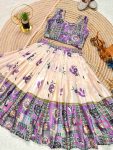 FANCY CHINON SILK DIGITAL PRINT & FANCY LACE WORK KID’S LEHENGA CHOLI WITH DUPATTA FESTIVE WEAR WHOLESALE PRICE ETHNIC GARMENT (2)
