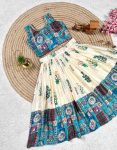 FANCY CHINON SILK DIGITAL PRINT & FANCY LACE WORK KID’S LEHENGA CHOLI WITH DUPATTA FESTIVE WEAR WHOLESALE PRICE ETHNIC GARMENT (2)