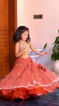 FANCY CHINON SILK EMBROIDERY SEQUENCE WORK WITH SOFT PRINTED WORK KID’S LEHENGA CHOLI PARTY WEAR WHOLESALE PRICE ETHNIC GARMENT (3)