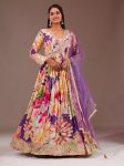 FANCY CHINON SILK EMBROIDERY THREAD & SEQUENCE WORK WITH DIGITAL FLORAL PRINT WORK GOWN WITH DUPATTA MULTI