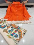 FANCY COTTON BUTTONS AND LACE WORK TOP PALAZZO SET OFFICE WEAR WHOLESALE PRICE ETHNIC GARMENT (10)