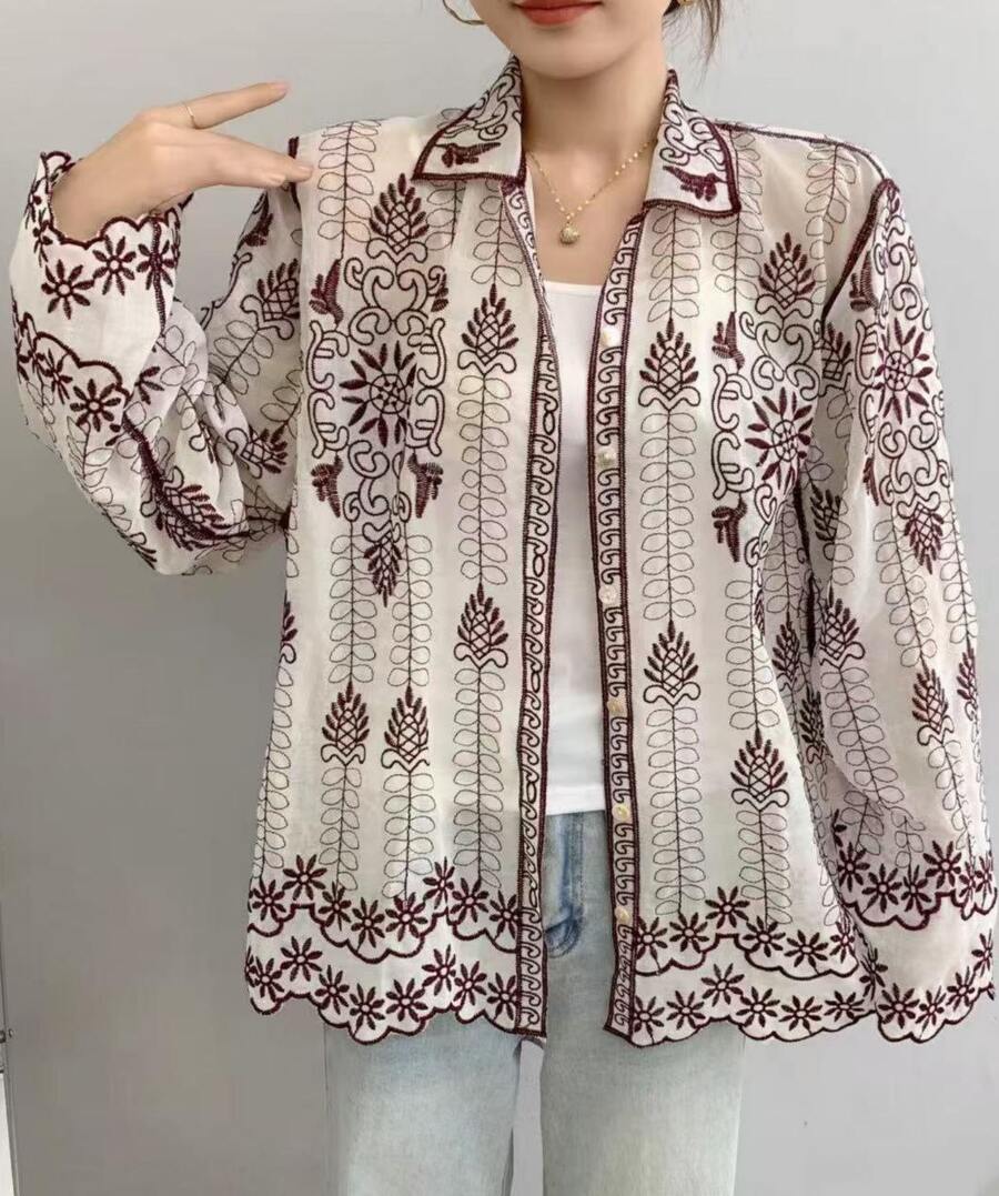 FANCY COTTON EMBROIDERY WORK TOP OFFICE WEAR WHOLESALE PRICE ETHNIC GARMENT (6)