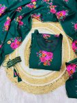 FANCY DELTA COTTON FLORAL PRINT WORK ANARKALI GOWN WITH DUPATTA SET FESTIVE WEAR WHOLESALE PRICE ETHNIC GARMENT (7)
