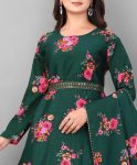 FANCY DELTA COTTON FLORAL PRINT WORK ANARKALI GOWN WITH DUPATTA SET FESTIVE WEAR WHOLESALE PRICE ETHNIC GARMENT (7)
