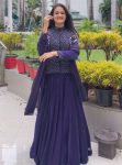 FANCY FENDY SATIN EMBROIDERY CODING WORK TOP LEHENGA WITH DUPATTA PURPLE