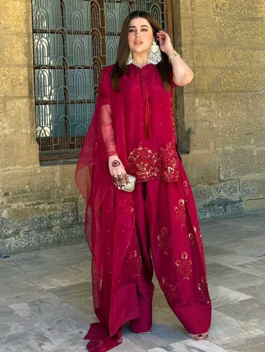 FANCY FRENCH CREPE EMBROIDERY SEQUENCE WORK TOP PATIYALA WITH DUPATTA FESTIVE WEAR WHOLESALE PRICE ETHNIC GARMENT (2)