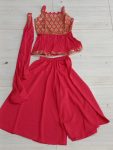 FANCY GEORGETTE EMBROIDERY WORK KID’S TOP PALAZZO WITH DUPATTA FESTIVE WEAR WHOLESALE PRICE ETHNIC GARMENT (2)