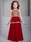 FANCY GEORGETTE EMBROIDERY WORK KID’S TOP PALAZZO WITH DUPATTA FESTIVE WEAR WHOLESALE PRICE ETHNIC GARMENT (9)