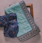 FANCY GEORGETTE EMBROIDERY ZARI, CODING WITH SEQUENCE WORK SAREE WITH UNSTITCHED BLOUSE WEDDING WEAR WHOLESALE PRICE ETHNIC GARMENT (7)