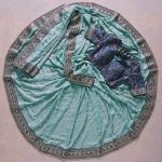 FANCY GEORGETTE EMBROIDERY ZARI, CODING WITH SEQUENCE WORK SAREE WITH UNSTITCHED BLOUSE WEDDING WEAR WHOLESALE PRICE ETHNIC GARMENT (7)