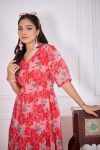FANCY GEORGETTE PRINTED WORK ONE PIECE DRESS DAILY WEAR WHOLESALE PRICE ETHNIC GARMENT (9)