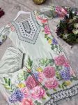 FANCY ITALIAN CHINON SILK FLORAL DIGITAL PRINT WORK CO-ORD SET OFFICE WEAR WHOLESALE PRICE ETHNIC GARMENT (2)