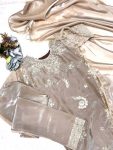 FANCY JIMMY CHOO SILK EMBROIDERY AND SEQUENCE WORK TOP BOTTOM WITH DUPATTA WEDDING WEAR WHOLESALE PRICE ETHNIC GARMENT (4)
