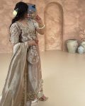 FANCY JIMMY CHOO SILK EMBROIDERY AND SEQUENCE WORK TOP BOTTOM WITH DUPATTA WEDDING WEAR WHOLESALE PRICE ETHNIC GARMENT (4)