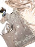 FANCY JIMMY CHOO SILK EMBROIDERY AND SEQUENCE WORK TOP BOTTOM WITH DUPATTA WEDDING WEAR WHOLESALE PRICE ETHNIC GARMENT (4)