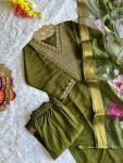 FANCY ROMAN SILK EMBROIDERY WITH SEQUENCE WORK TOP BOTTOM WITH DUPATTA FESTIVE WEAR WHOLESALE PRICE ETHNIC GARMENT (2)