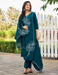 FANCY ROMAN SILK EMBROIDERY WORK TOP BOTTOM WITH DUPATTA OFFICE WEAR WHOLESALE PRICE ETHNIC GARMENT (6)