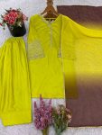 FANCY SATIN SILK EMBROIDERY SEQUENCE WORK TOP PATIYALA WITH DUPATTA FESTIVE WEAR WHOLESALE PRICE ETHNIC GARMENT (6)