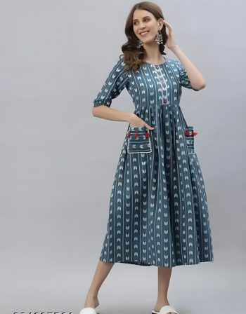 FANCY SOUTH COTTON ATTRACTIVE PATTERN WORK ONLY KURTI RAMA