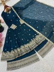FASHIONABLE CRUNCHY SILK EMBROIDERY SEQUENCE WORK TOP PALAZZO WITH DUPATTA PARTY WEAR WHOLESALE PRICE ETHNIC GARMENT (13)