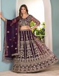 FASHIONABLE NET EMBROIDERY SEQUENCE DESIGN WORK LEHENGA CHOLI WITH DUPATTA (1)